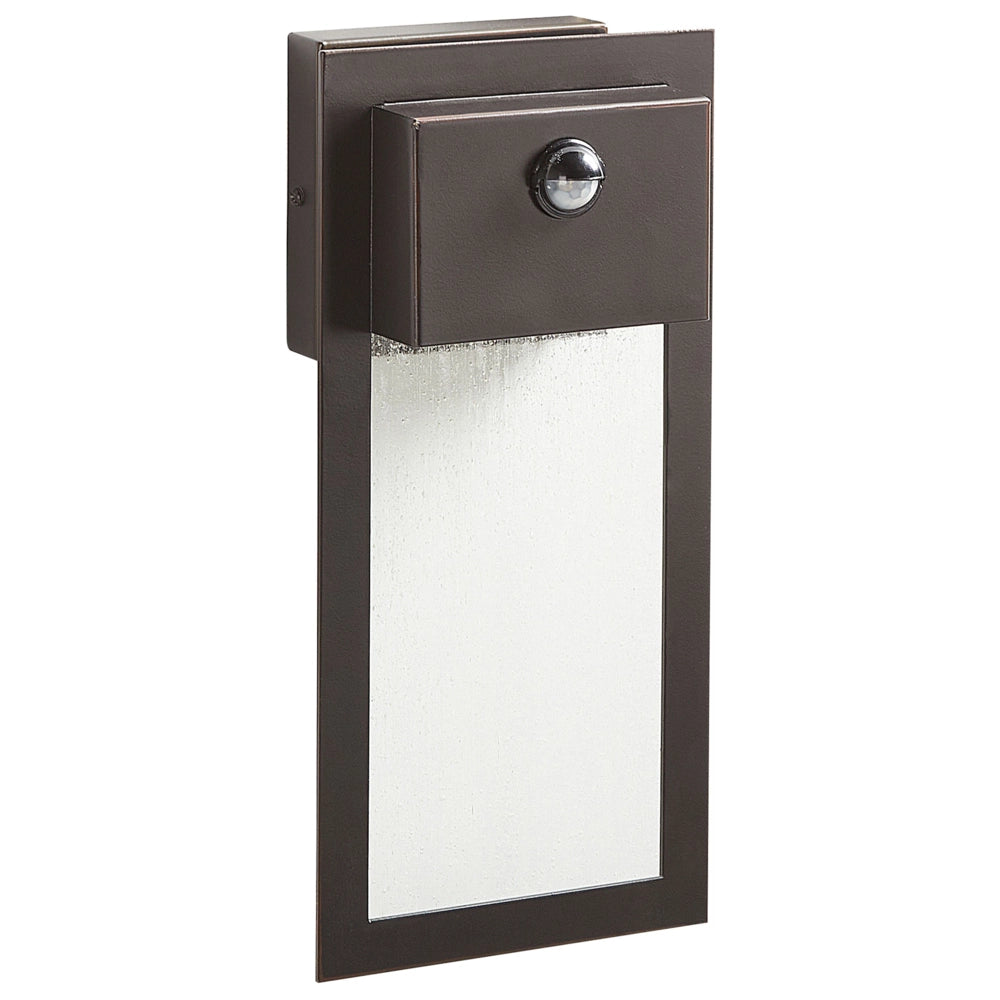 Lampada da parete a LED per esterni Lampada da parete nera Sconce in metallo ferro vetro opaco con sensore di movimento Design moderno Patio Garden
