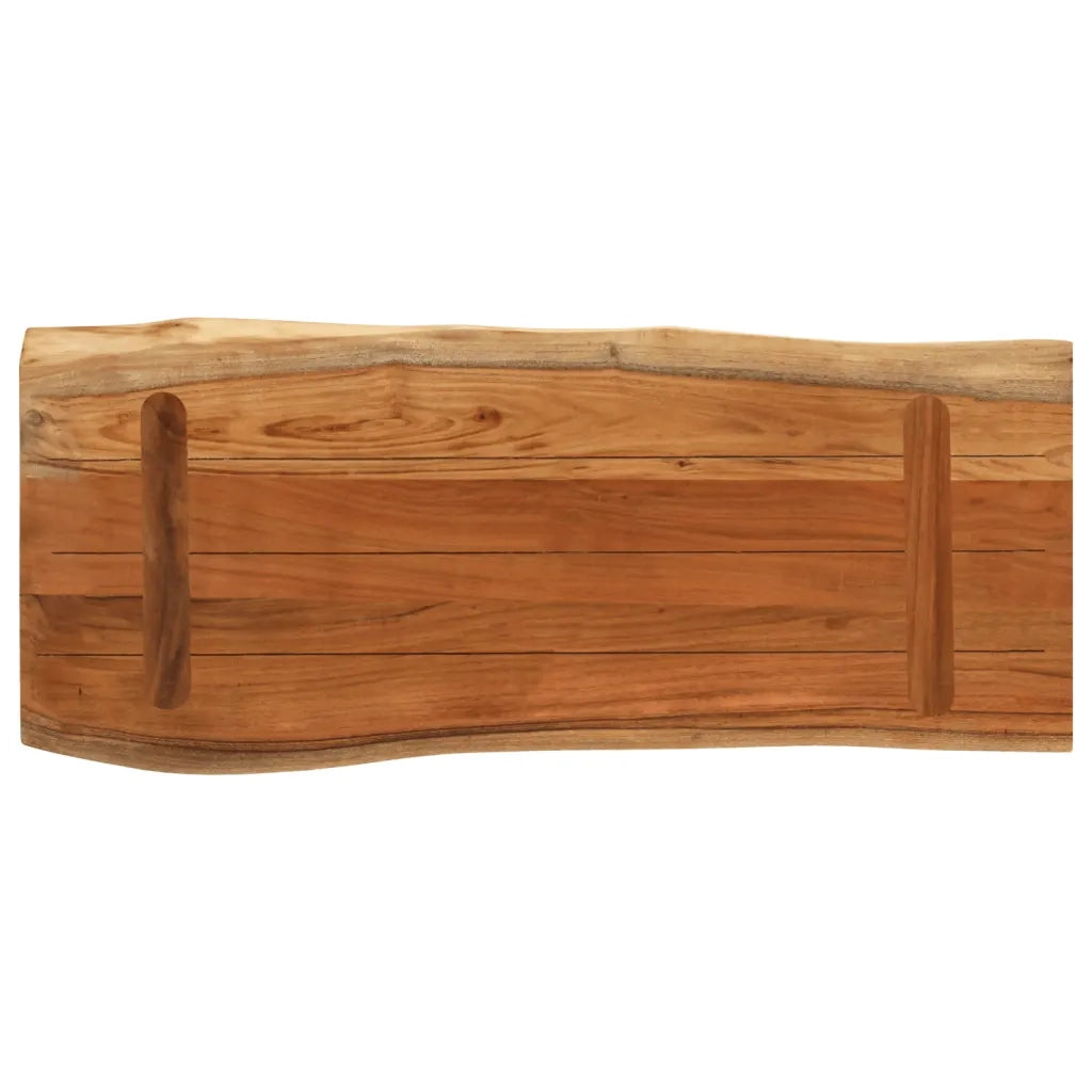 Piano Tavolo | Superficie Tavolo | Piano Scrivania 80x40x3,8 cm Rettangolare Legno Acacia Bordi Vivi
