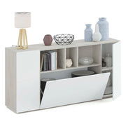 Madia Crisantemo, Credenza 2 Ripiani, 150x41x76h cm Bianco