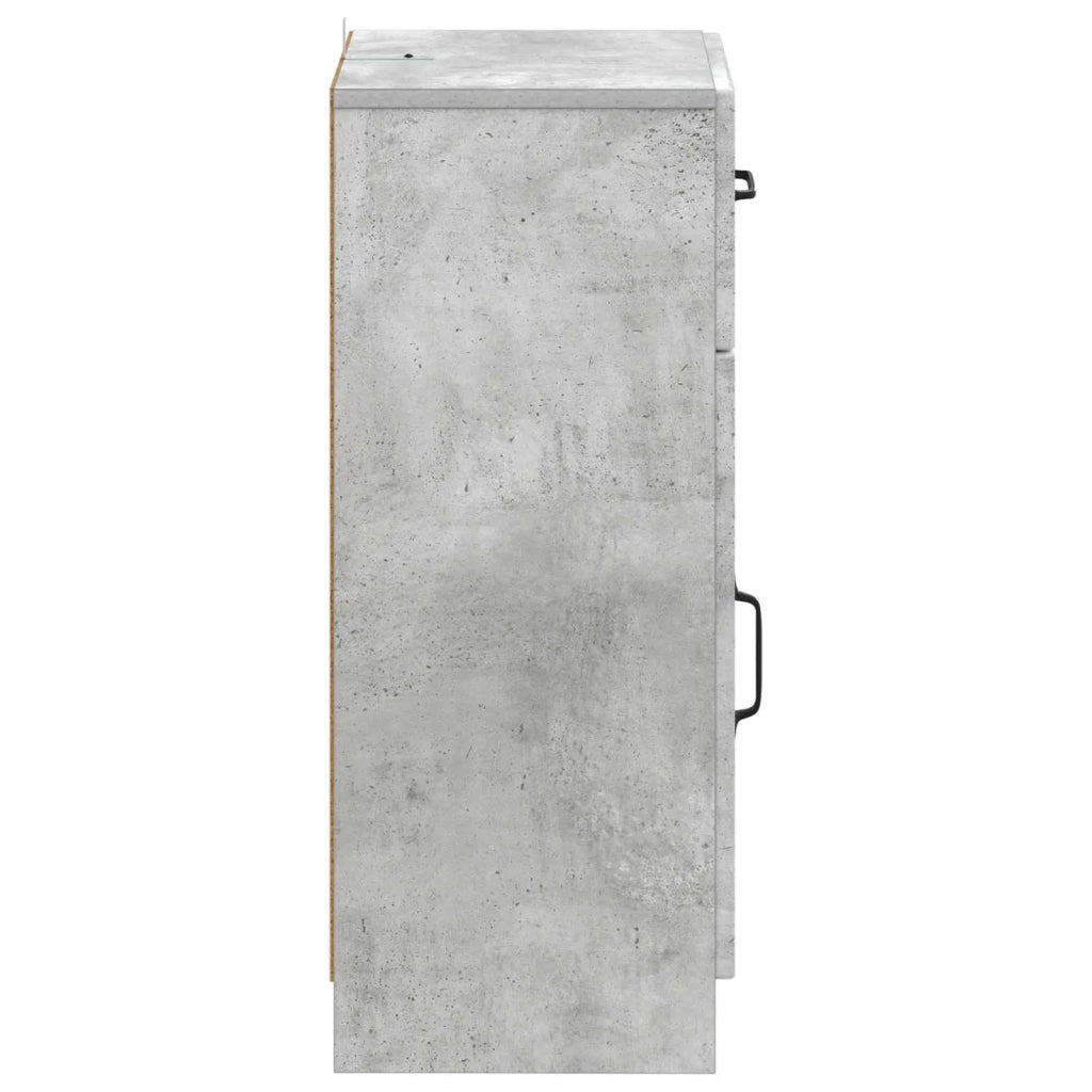 Mobiletto da Bagno UTRECHT Grigio Cemento 30 x 31 x 77 cm 897708