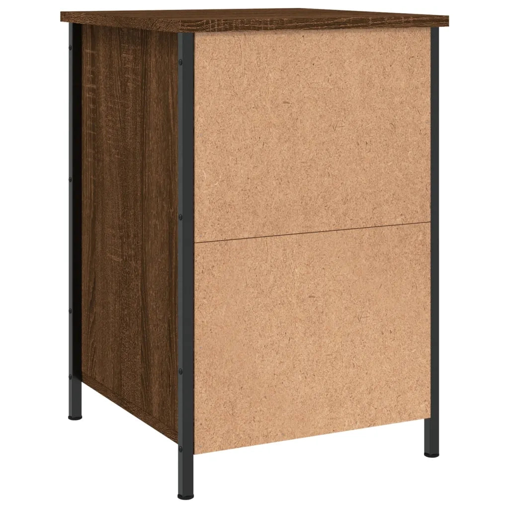 Set di 2 Comodini | Armadio da Notte | Mobiletto da notte Rovere Marrone 40x42x60 cm Legno Multistrato