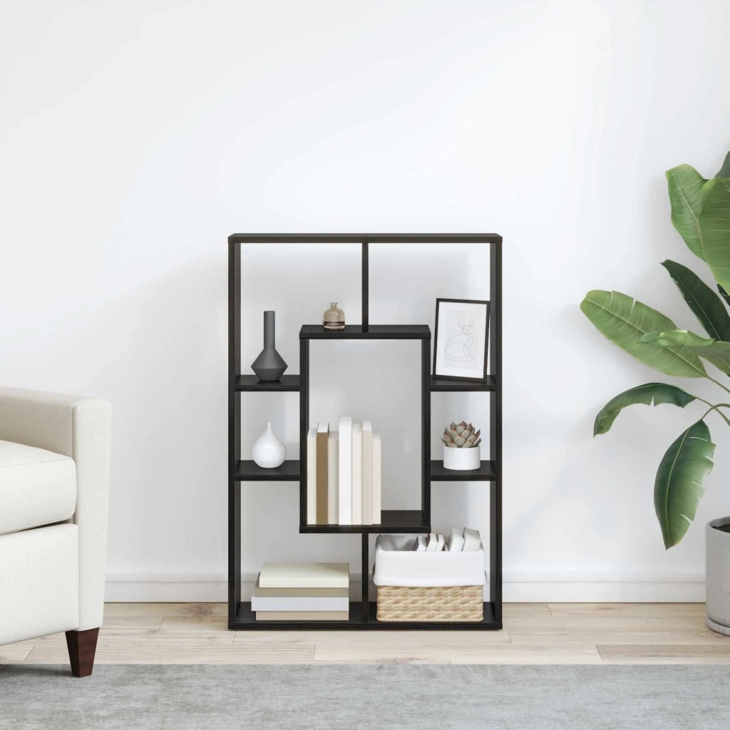 Armadio per Libri Rovere Nero 63 x 20 x 90 cm Legno multistrato