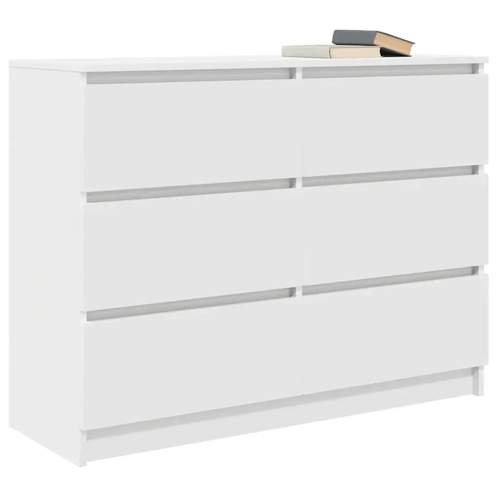 Credenza Bianca 100x35x76 cm in Legno Multistrato