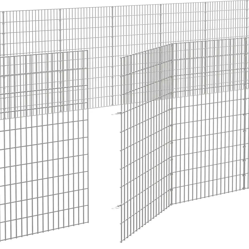Recinto per Animali Ruspante 24 Pannelli 54x100cm Ferro Zincato 3321349