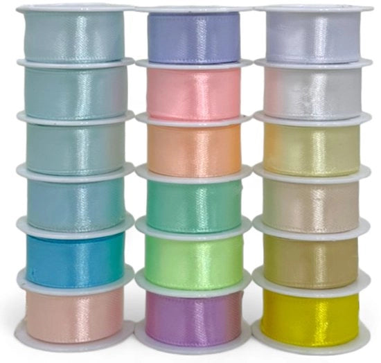 Cadeaulinti 18 Rolli - 2 m per Rollo - 1,5 cm Larghezza - 100% Poliestere - Multifunzionalità - Decorazione Creativa e Regali - Linti Decorativi