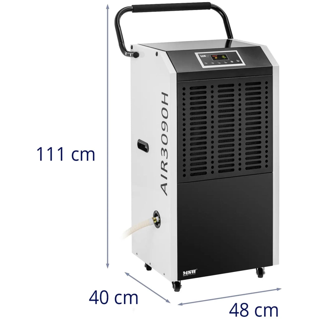 Deumidificatore professionale 138 litri / 24 ore 120-170 m² 1129 m³/h con maniglia in acciaio bianco 14_0008875