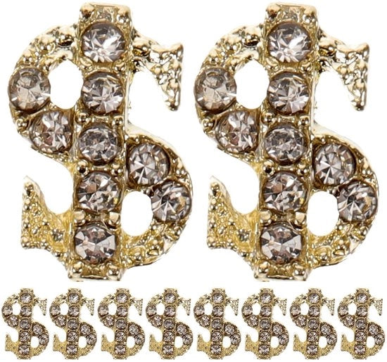 Decorazioni per unghie 20 pezzi - maniglie per unghie/segnetti da dollaro - pietre strass/cristalli - adatto per le feste - manicure/saloni - disegno creativo - accessori per unghie