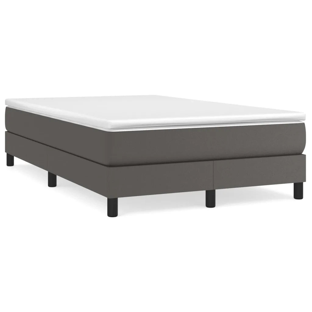 Giroletto a Molle con Materasso Grigio 120x200 cm in Similpelle 3144253