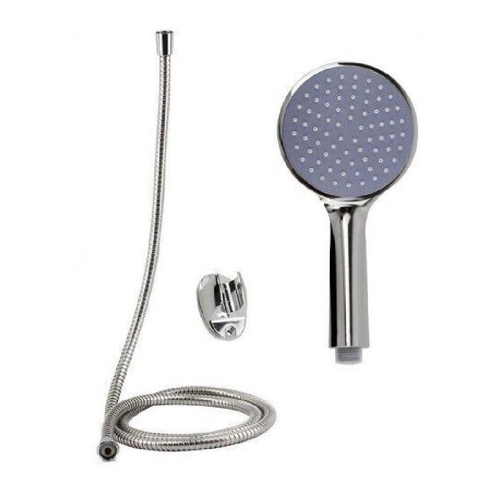 Trade Shop - Kit Doccetta Doccino Soffione Tondo Doccia Bagno Con Laccio 1,8 Mt Staffa 69096 -