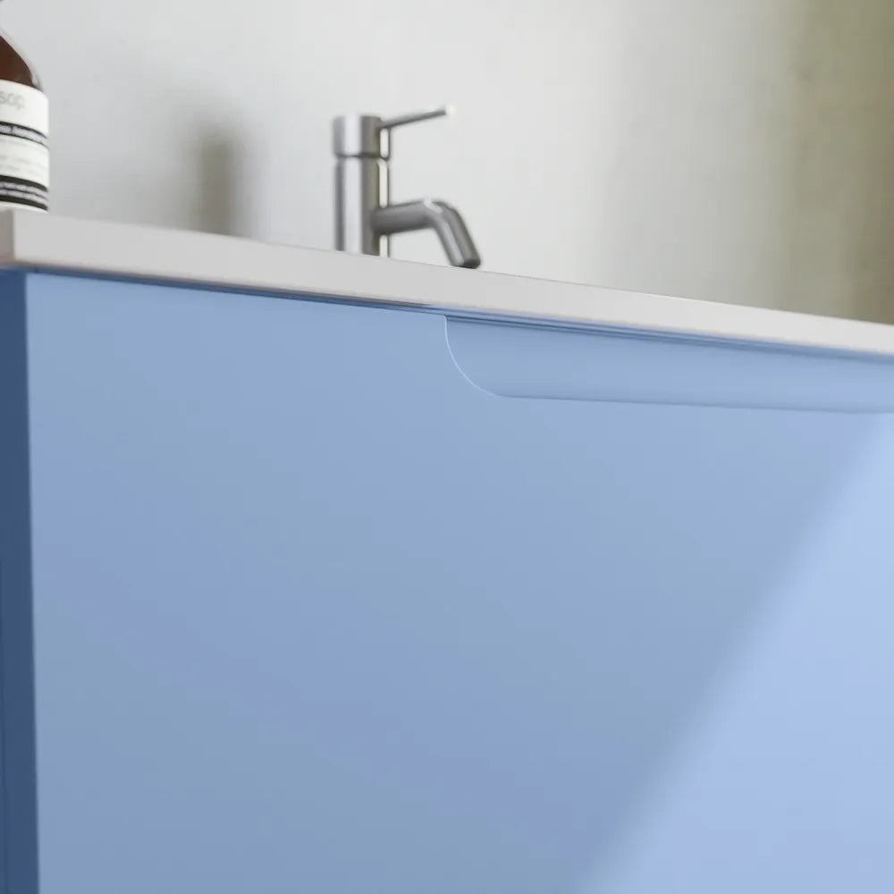 Mobile bagno sospeso 80cm un cassetto carta da zucchero con lavabo | Ardenne