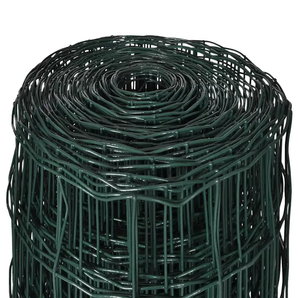 Recinzione Europea in Acciaio 10 x 1,5 m Verde 140587