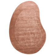 Tappeto per aree in viscosa marrone dorato 160 x 230 cm Tappeto organico a forma di rene per accenti