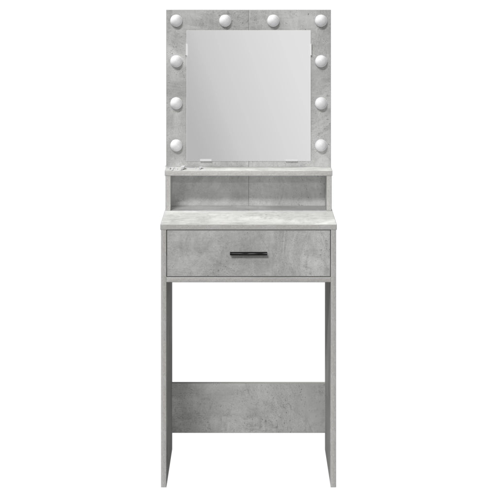 Toletta  con luci LED Grigio cemento 50x41x135 cm
