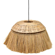 Plafoniera fibra naturale marrone 50x50