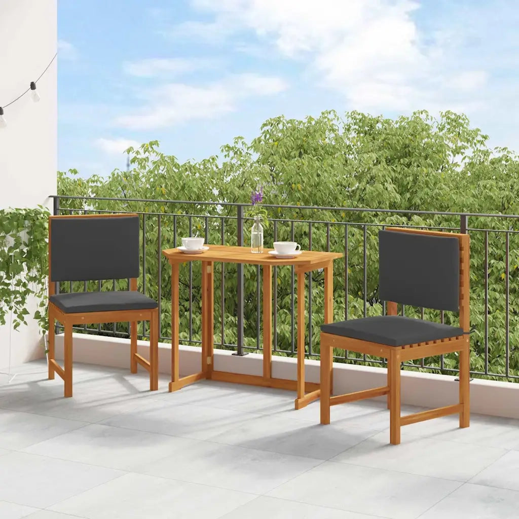 Sedia da Giardino 2 pcs Marrone Legno massello di acacia 4107156