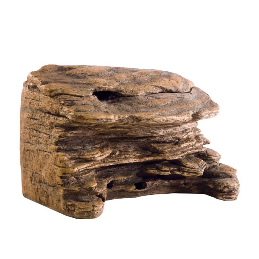 Exoterra Turtle Cliff Large -  Roccia + Filtro con Tripla Azione per Acqua Terrari- Misure cm 37x23x23,5H