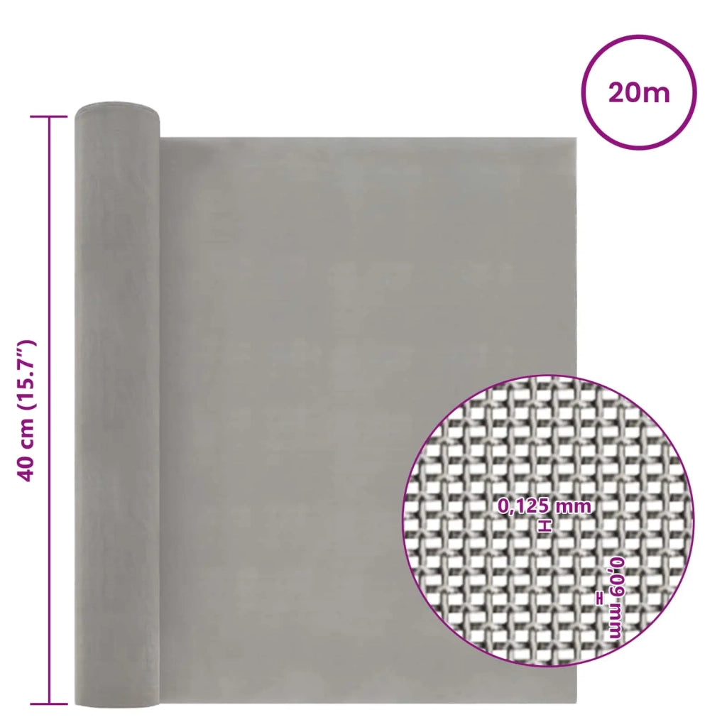 Rete per schermatura 40 x 2000 cm 120 Mesh Argento 42039586