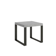 Tavolo allungabile 90/246x90 cm Tecno colore cemento gambe antracite