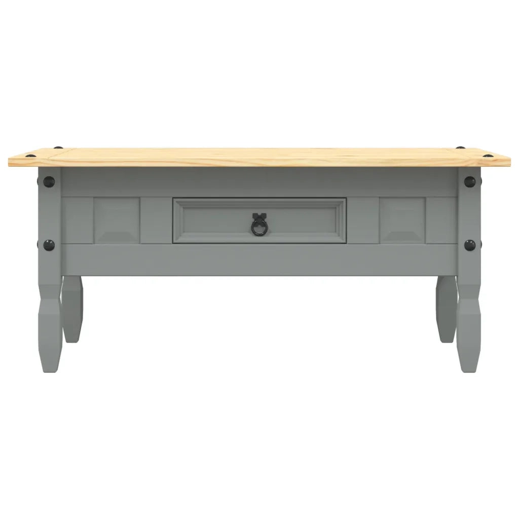 Tavolino CaffÃ© Pino Messicano Corona Range Grigio 100x60x45cm cod mxl 10063