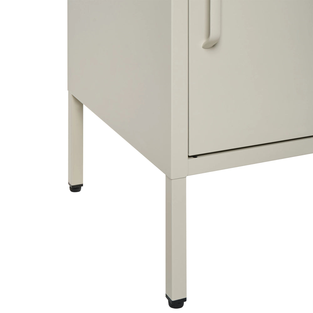 Armadio a 2 ante beige in metallo per ufficio domestico in acciaio con 4 ripiani