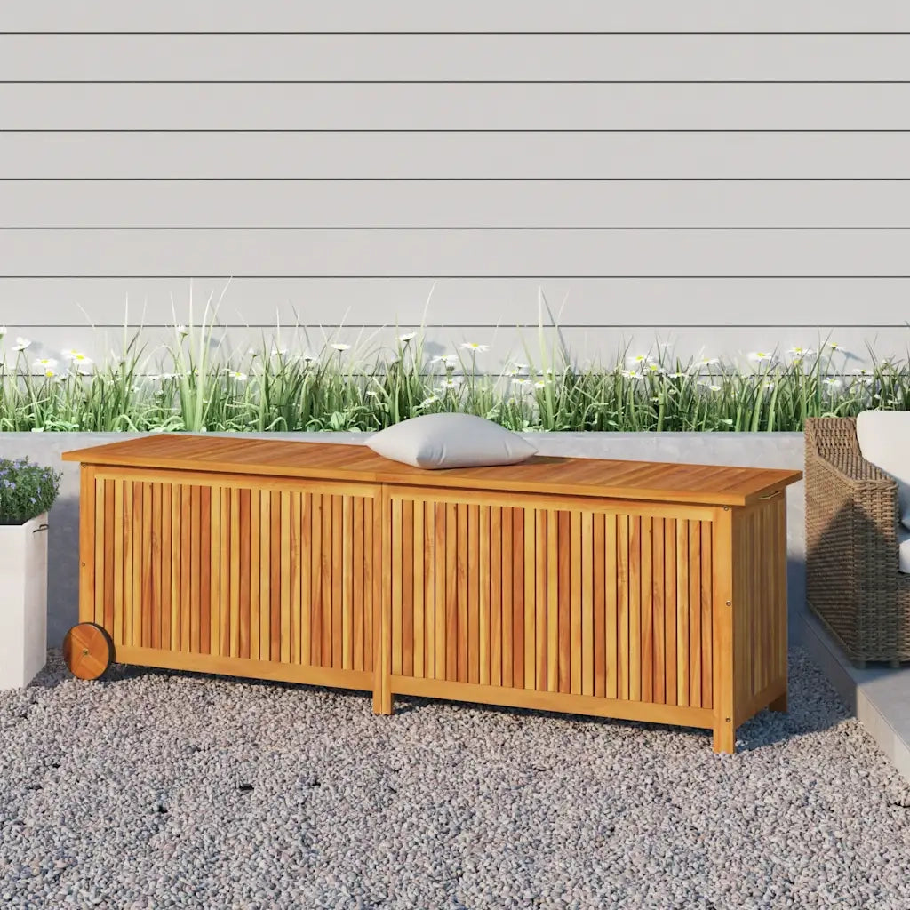 Contenitore da Giardino con Ruote 150x50x58cm Massello Acaciacod mxl 79020