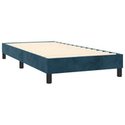 Letto singolo | Letto per adulti | Letto a Molle con Materasso e LED Blu Scuro 80x200cm in Velluto