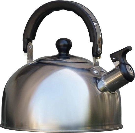 Cottura a gas con piastra di induzione 2,0 litri in acciaio inossidabile - kit di cottura per campeggio con griglia retro in argento