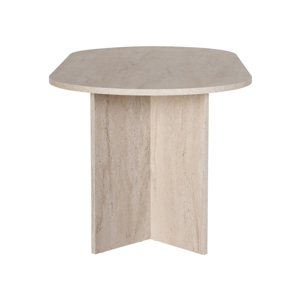 Monterano, Tavolo Fisso 6 Posti, 180x89.5x75h cm Bianco Marmo