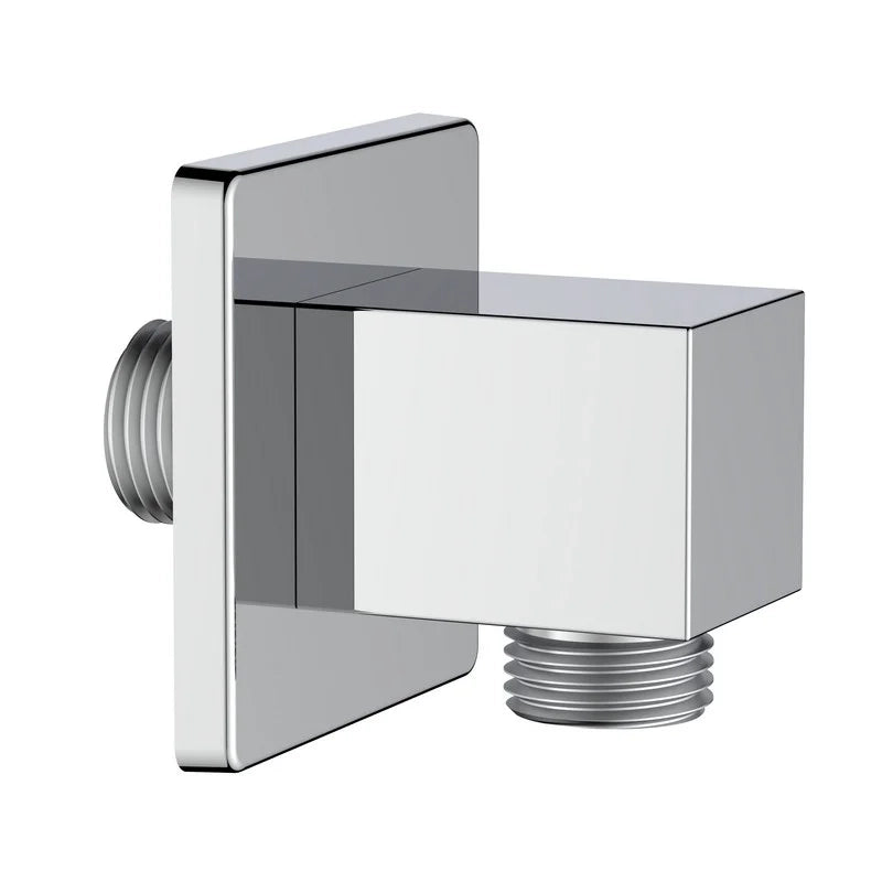 Presa acqua quadrata realizzata in ottone finitura cromata