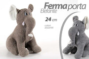 Fermaporta Ferma Porta Forma Elefante in Tessuto 24 cm 2 Colori