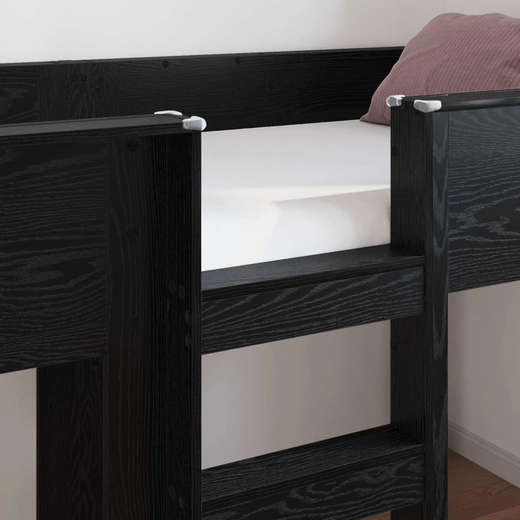 Letto a Castello per Bambini Rovere Nero 100 x 200 cm 3410500