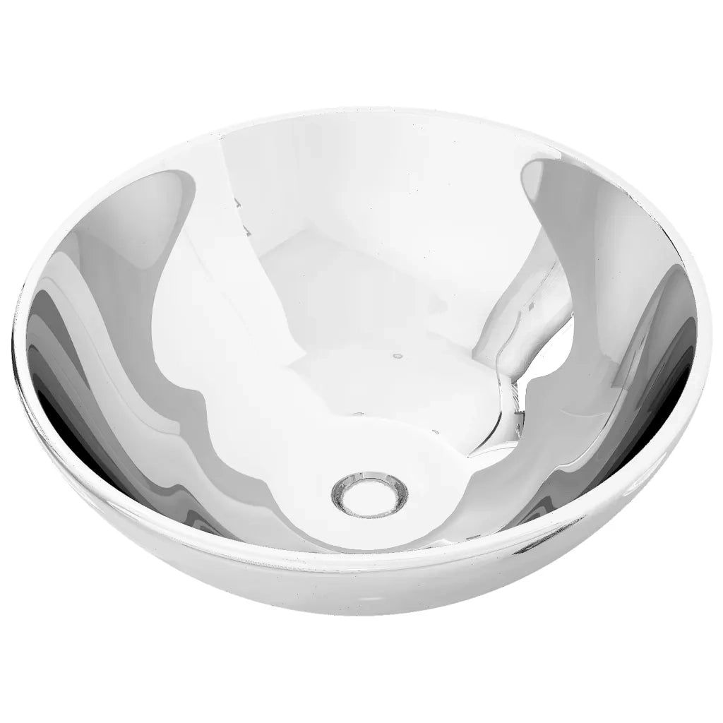Lavandino 32,5x14 cm in Ceramica Argento CFW4517365
