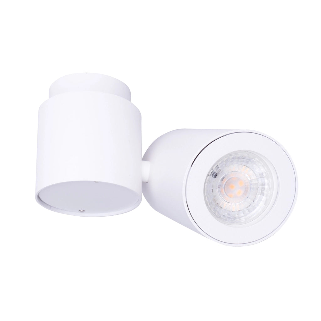 Faretto soffitto moderno orientabile tondo bianco GU10 50W