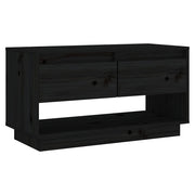 Mobile TV | Armadietto TV | Mobile Porta TV Nero 74x34x40 cm in Legno Massello di Pino