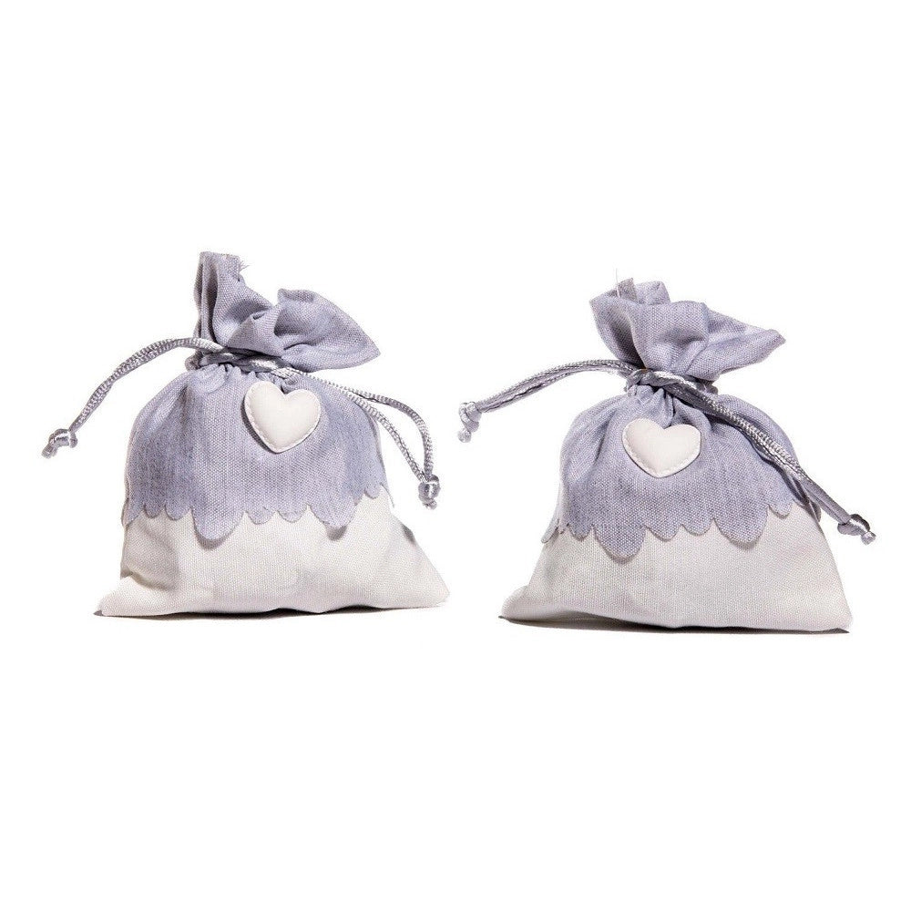 Trade Shop - Sacchetti Porta Confetti Bomboniera Con Gessetto In Vari Colori Per Cerimonia - Grigio