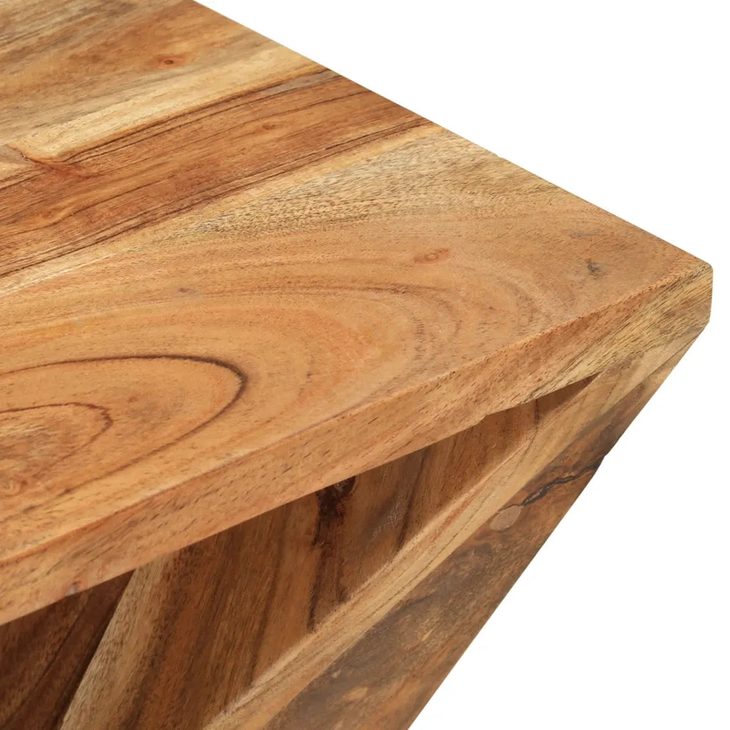 Tavolino 35x35x55 cm in Legno Massello di Acacia 337996