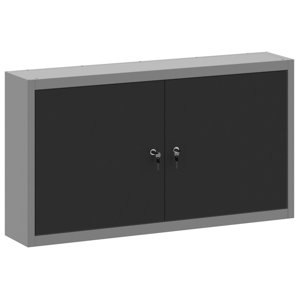Armadio per attrezzi da parete  Nero 100x20x55 cm Acciaio
