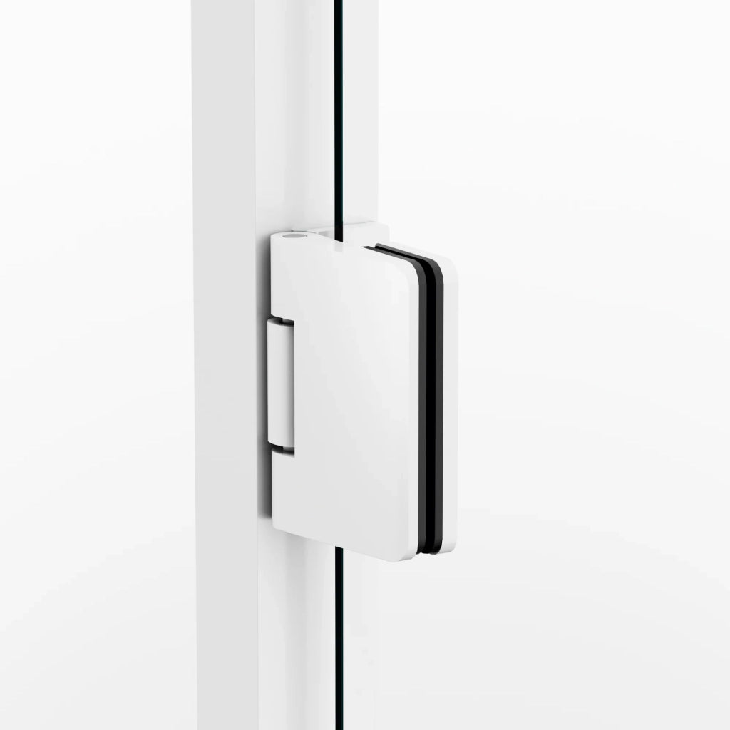 Box doccia angolare GLASS 2 porte battenti 43,5-45,5/53,5-55,5 cm nero vetro trasparente
