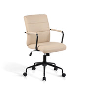 Sedia studio Hispanohogar regolabile in altezza similpelle beige 99x64x70