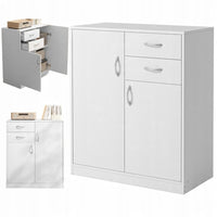 Cassettiera Bianca 74x35x84 cm Perfetta per Camera da Letto