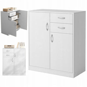 Cassettiera Bianca 74x35x84 cm Perfetta per Camera da Letto