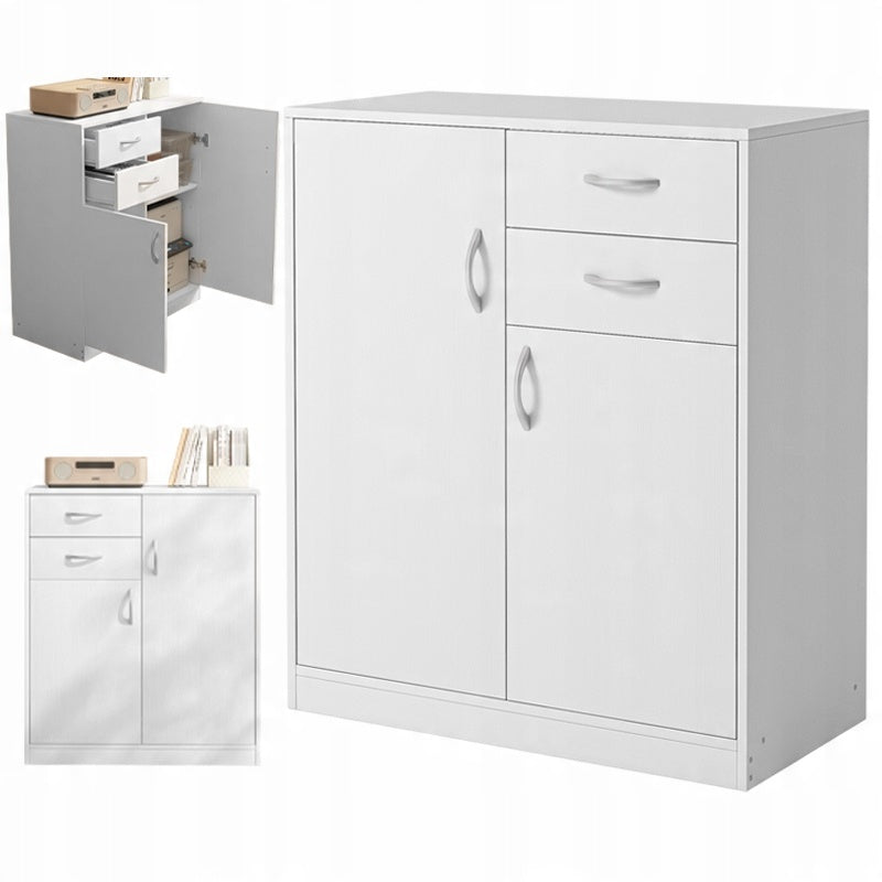 Cassettiera Bianca 74x35x84 cm Perfetta per Camera da Letto