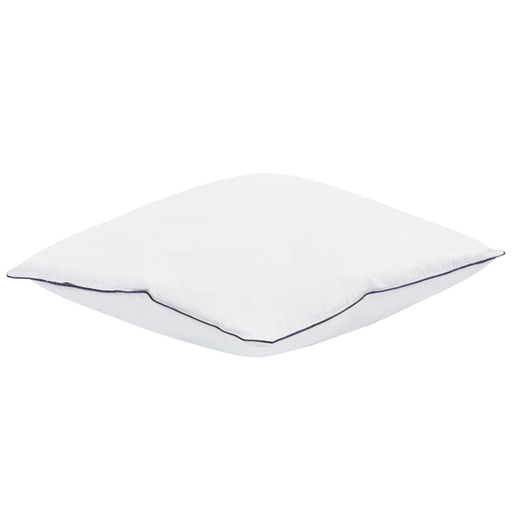 Set di 2 guanciali in cotone di Japara bianco imbottitura in microfibra di cotone 50 x 60 cm alto profilo design tradizionale