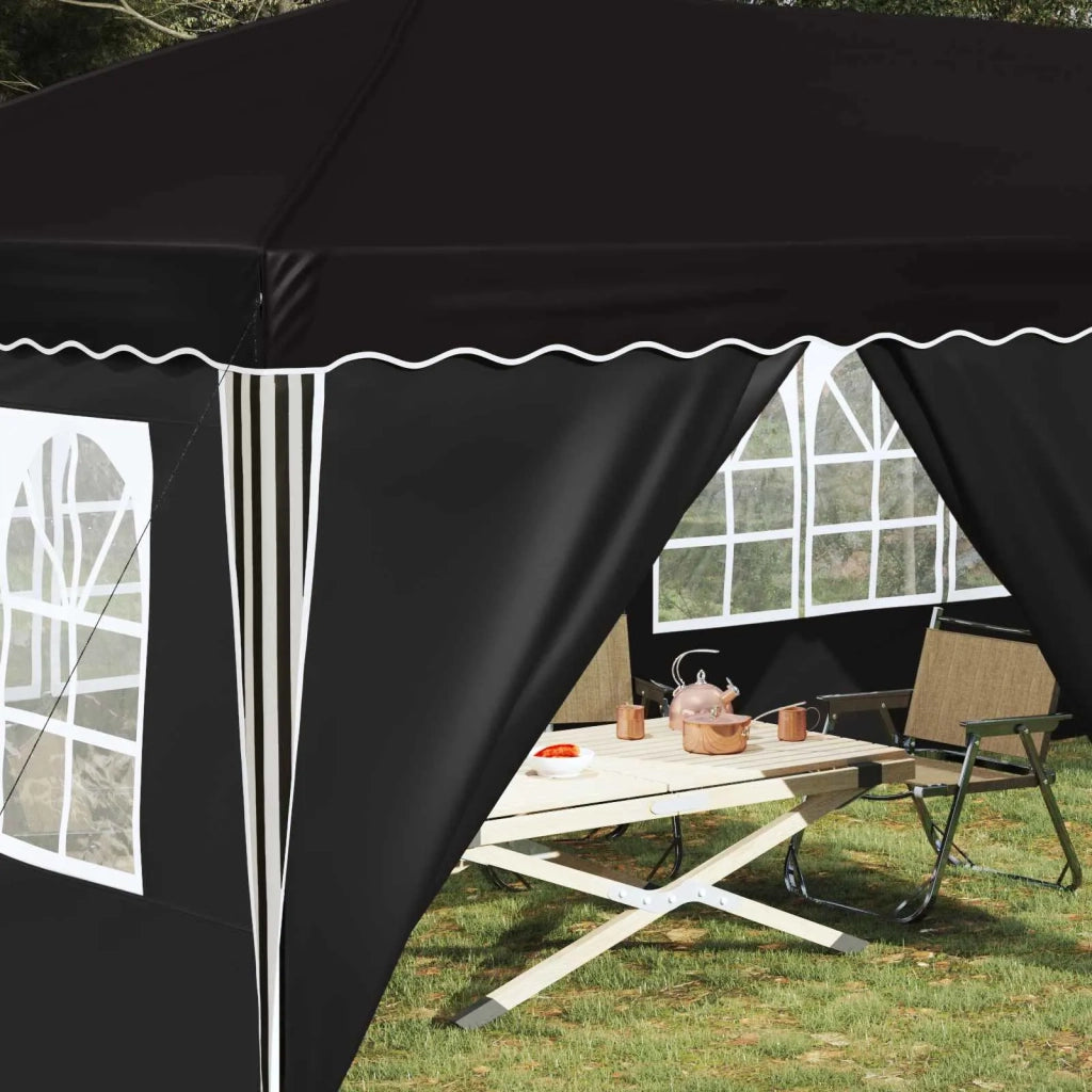 Tenda per feste a pop-up-Gazebo 575 x 288 x 245 cm Nero