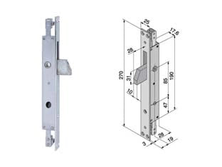 SERRATURA TRIPLICE INFILARE PER MONTANTI SOLO CATENACCIO 285.19- - mm.19 (285.19.01.0) - 1 pezzi WELKA