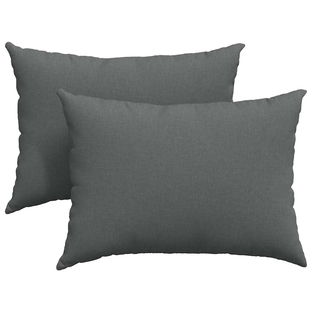Cuscini da Divano 2 pcs Grigio scuro 70 x 50 cm Tessuto