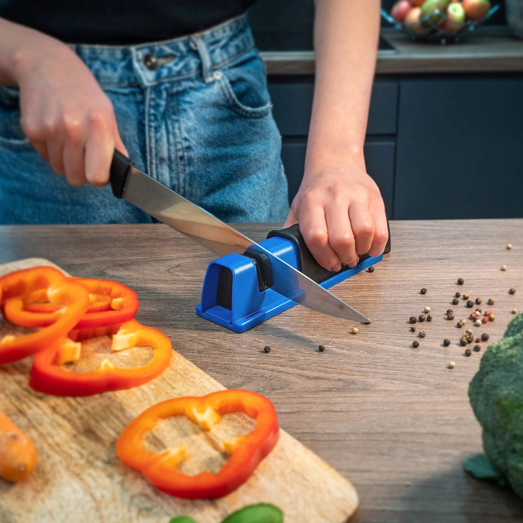 Affilacoltelli KADAX per coltelli da cucina, asce, affilatura, affilacoltelli, bifase, potente