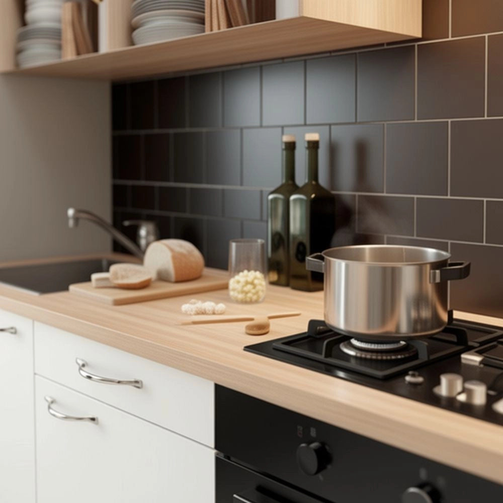 Cucina Completa Cuneo 180 cm con Elettrodomestici Inclusi – Rovere e Bianco Opaco