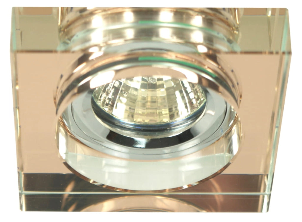 Faretto incasso Candellux SS-16 vetro bronzo MR16 quadrato
