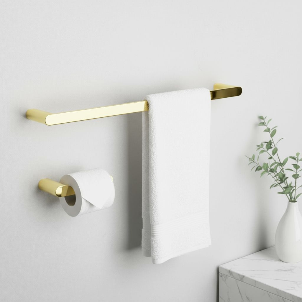 Set Accessori Da Bagno Mati Gold 4 Pezzi